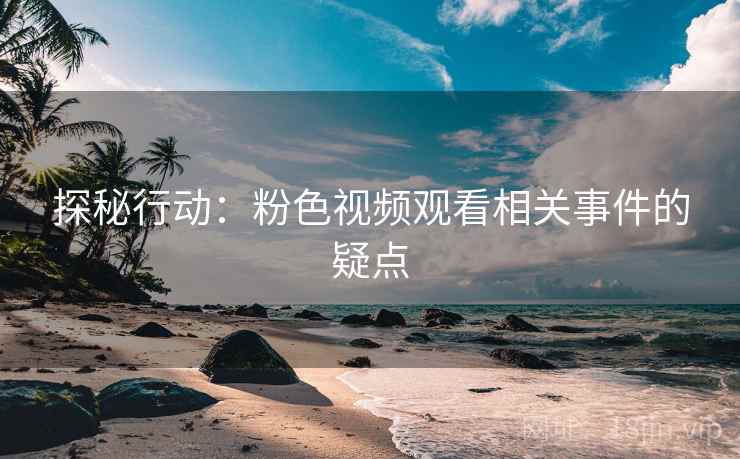 探秘行动：粉色视频观看相关事件的疑点