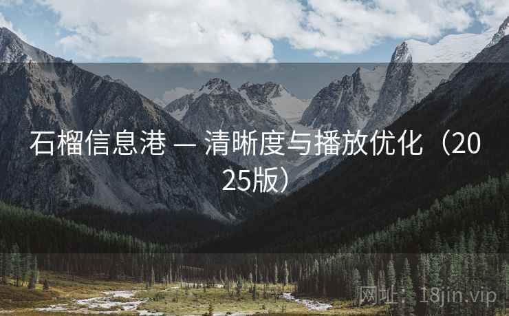 石榴信息港 — 清晰度与播放优化（2025版）