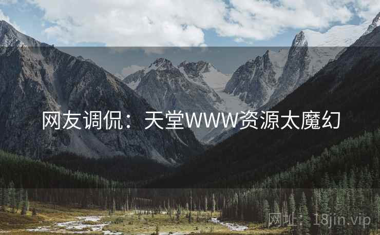 网友调侃：天堂WWW资源太魔幻