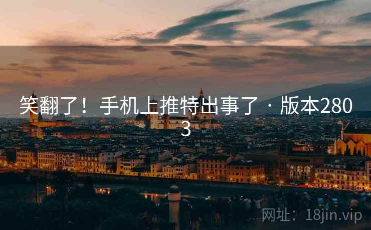 笑翻了!手机上推特出事了 · 版本2803 笑翻了!手机上推特出事了 · 版本2803